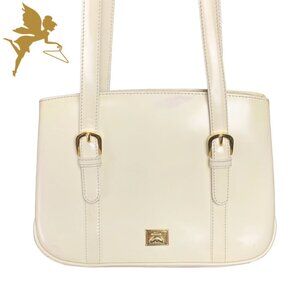 VINTAGE MOCHINO Redwall Patent Leather Bag With Monogram Top Clasp